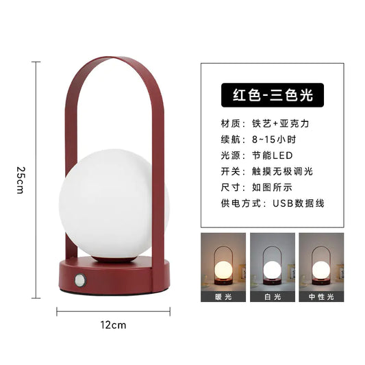 Wedding Bedroom Table Lamps in Red (Pair) for Newlyweds